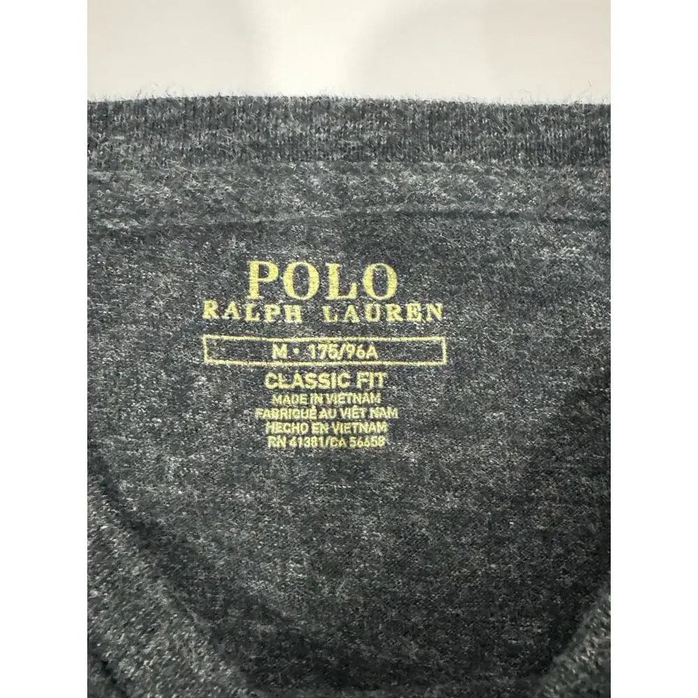 Polo Ralph Lauren Men's M Black Long Sleeve Shirt Left Chest Logo Classic Fit